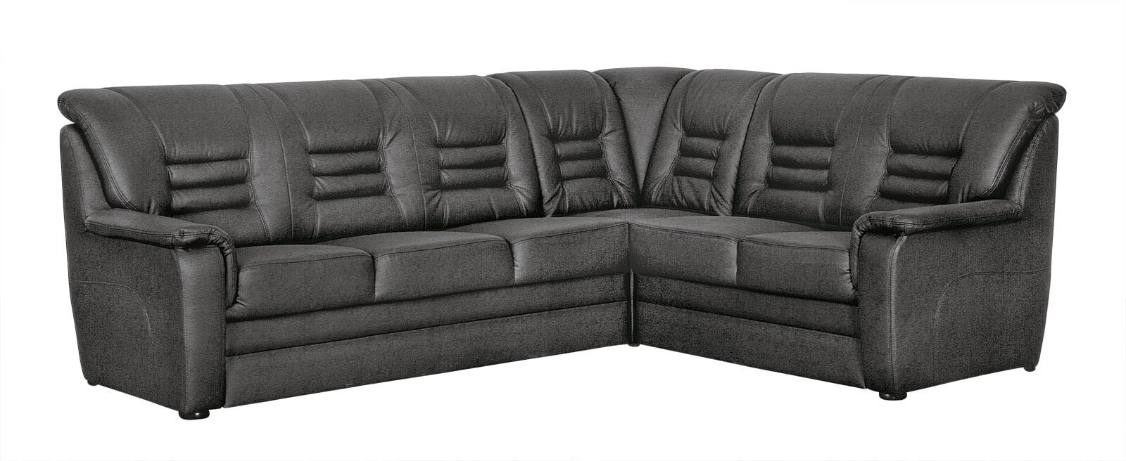Ecksofa Merlin Lederlook 280x98x222 cm anthrazit