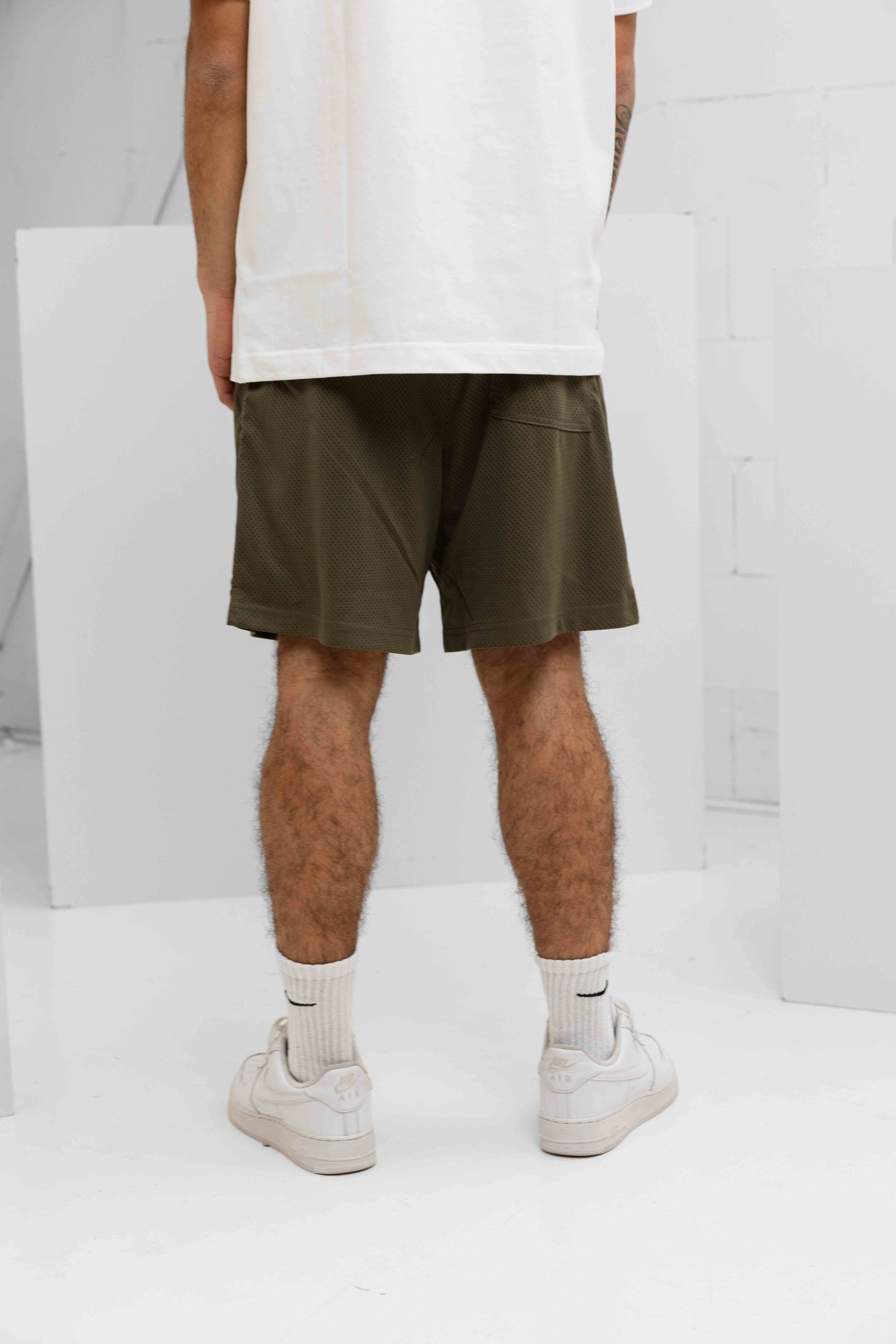 Jorcustom Script Mesh Loose Fit Zomerset Heren Wit/Groen