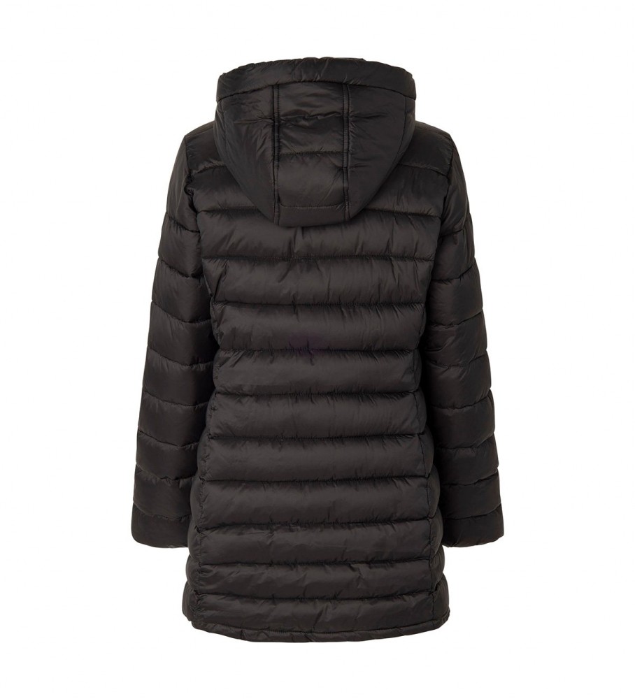 Casaco longo preto Maddie da Pepe Jeans