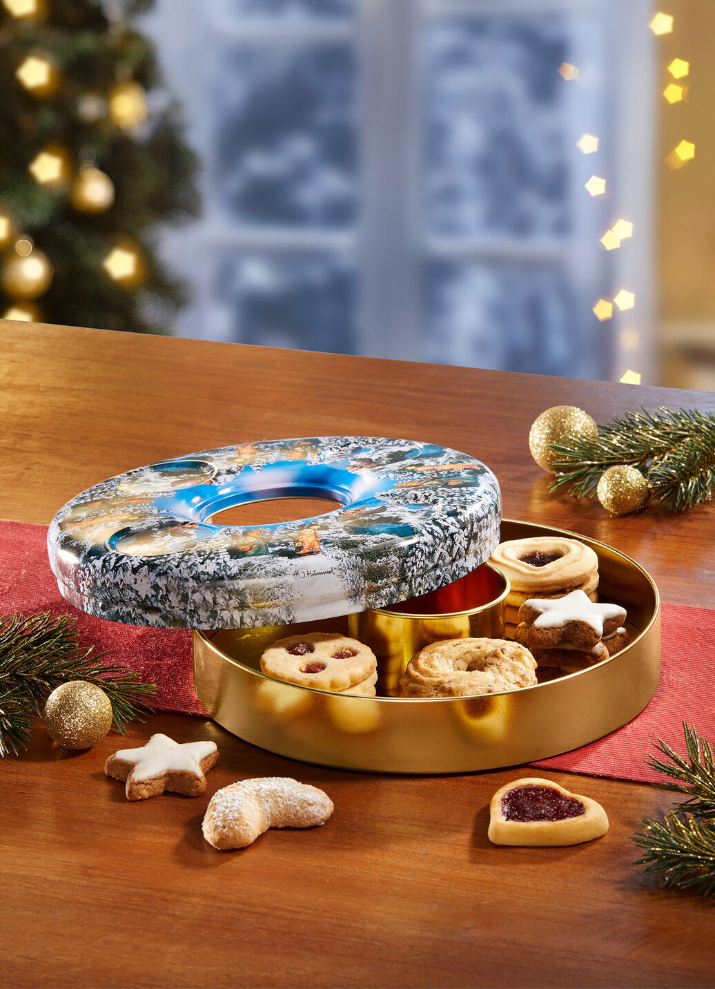 Adventskranz-Gebäckdose