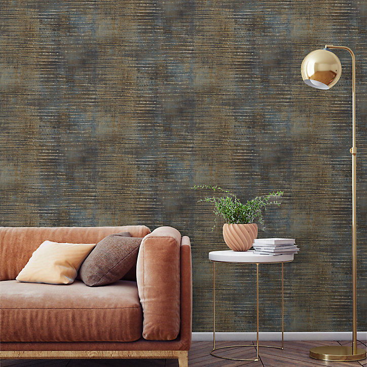 Papier peint Vinyle Intissé GoodHome Fluoe ble