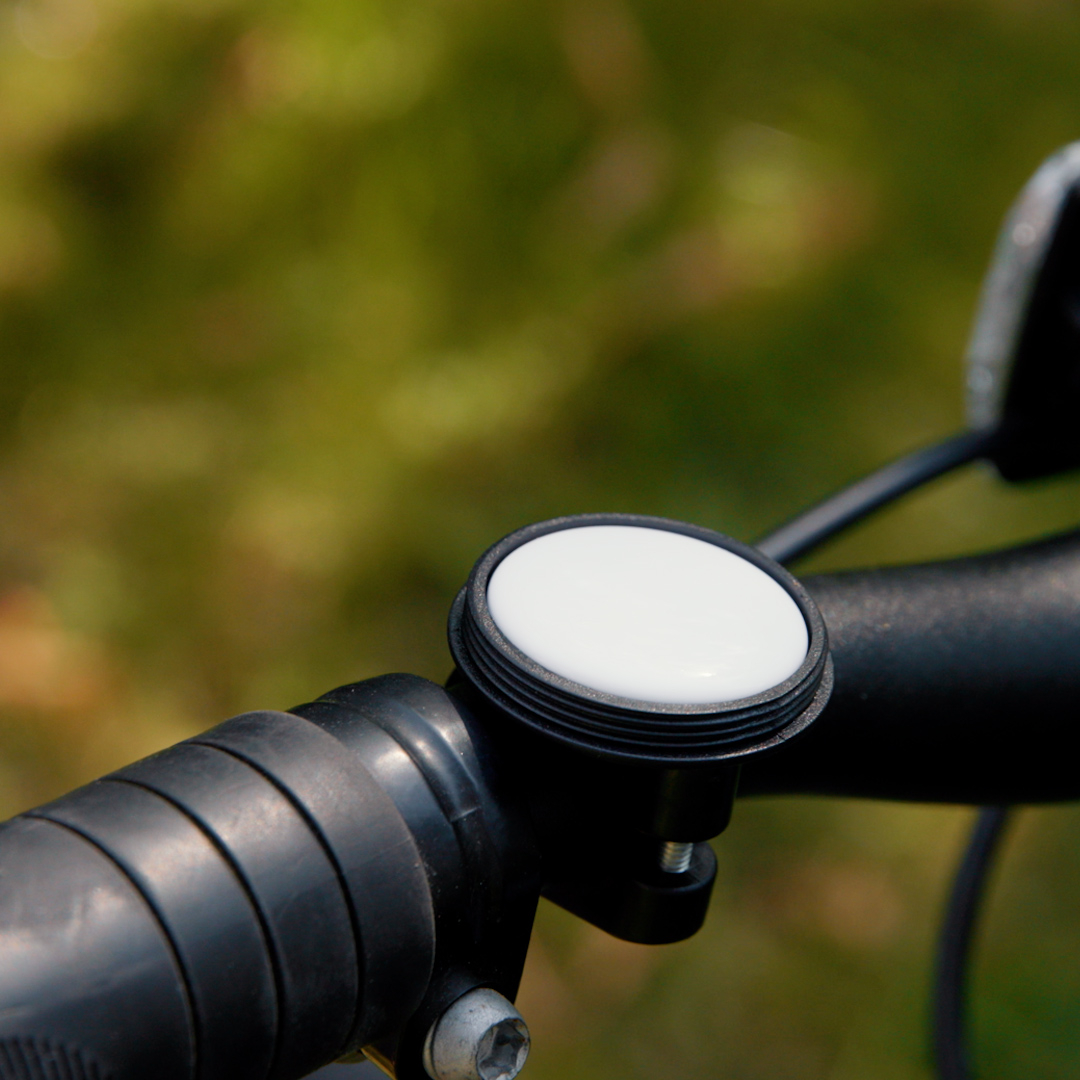 Universal Velo Glocke Klassische Fahrrad Klingel Gravel Bike Bikepacking Schelle mit Apple AirTag Halter - Schwarz