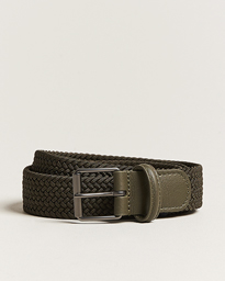 Anderson's Elastic Woven 3 cm Belt Navy