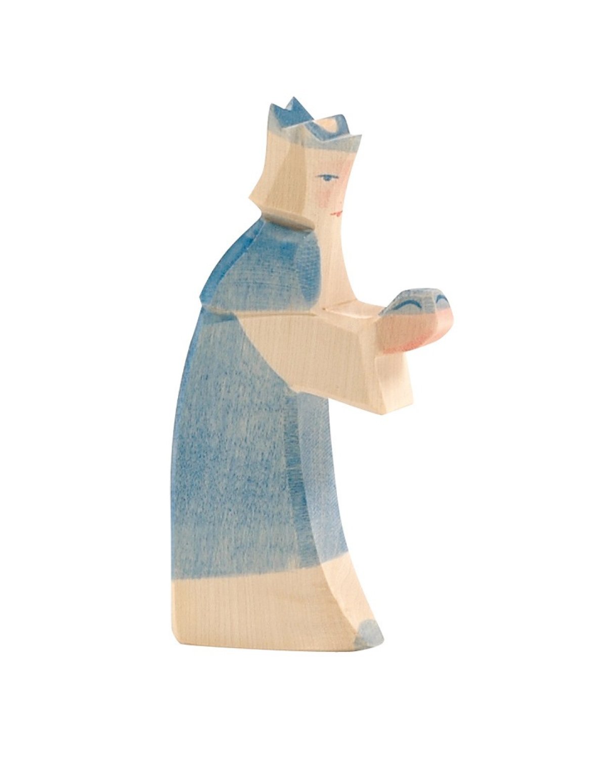 Konge Trefigur – Håndlaget Dukke | King blue