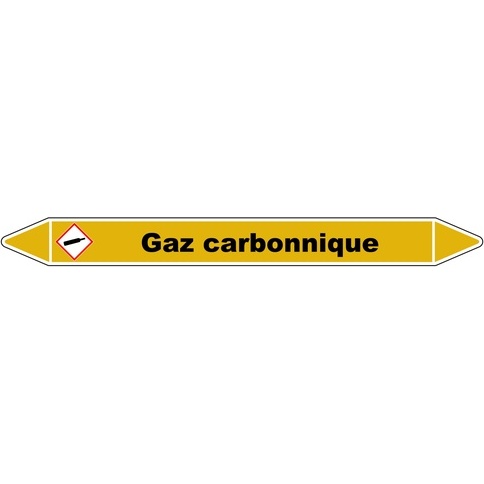 Marqueur Tuyauterie - Gaz carbonique - Vinyle Laminé - NFX 08-105