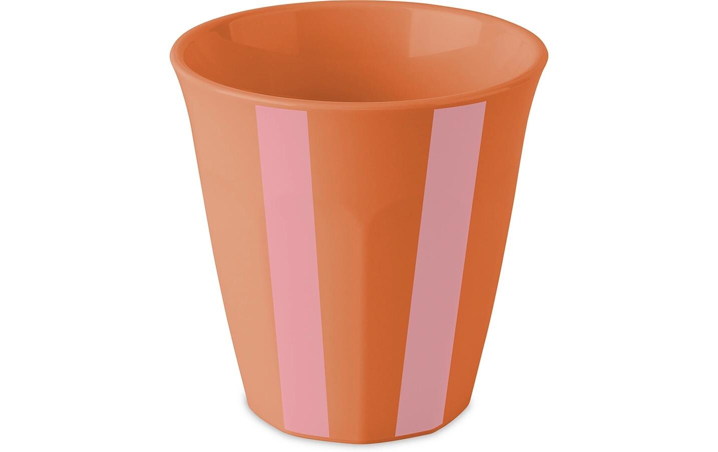 Trinkbecher Nora M Stripes 300 ml, 1 Stück, Strong CoralBecher