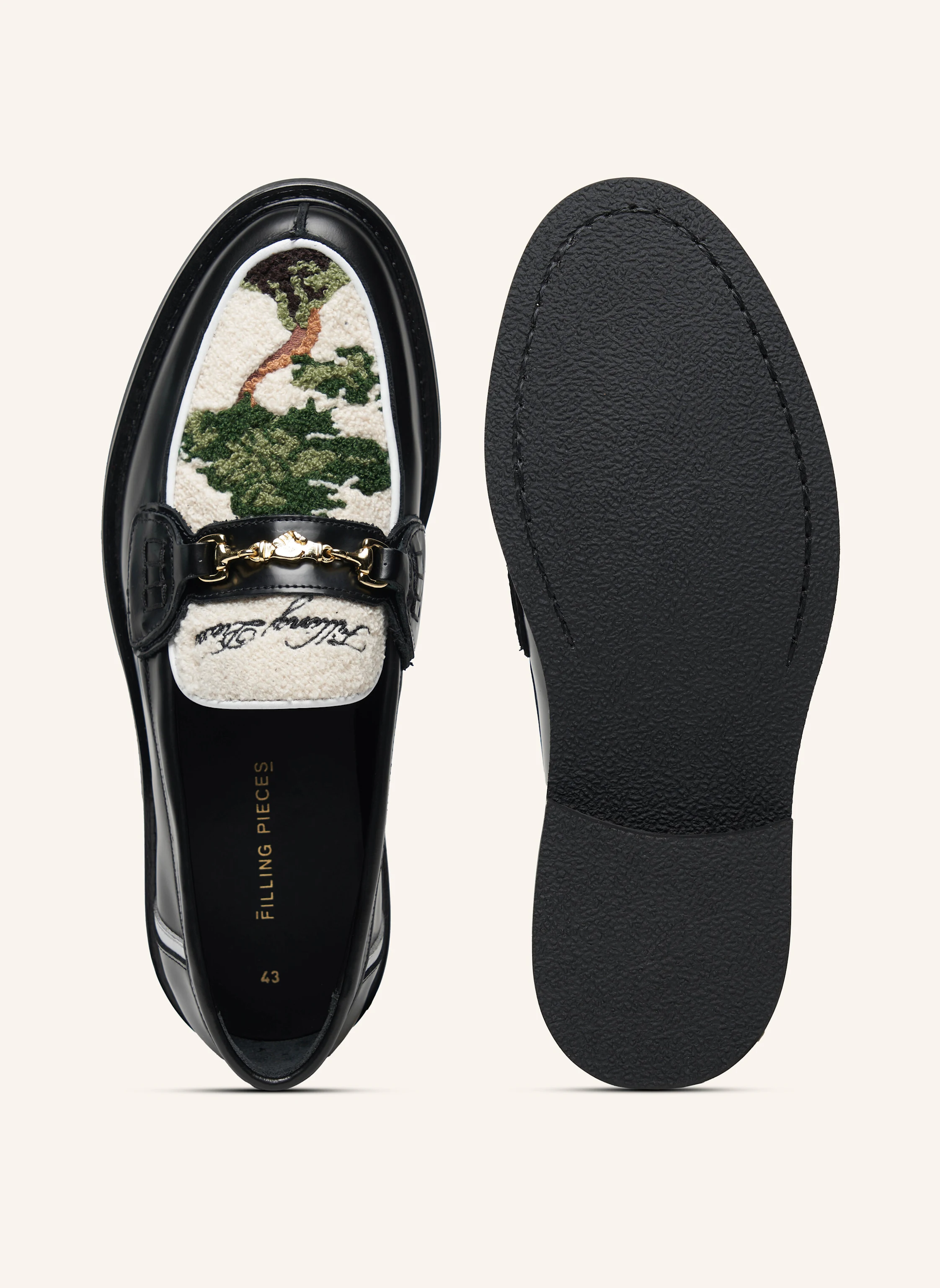 FILLING PIECES Loafer Bonsai Black
