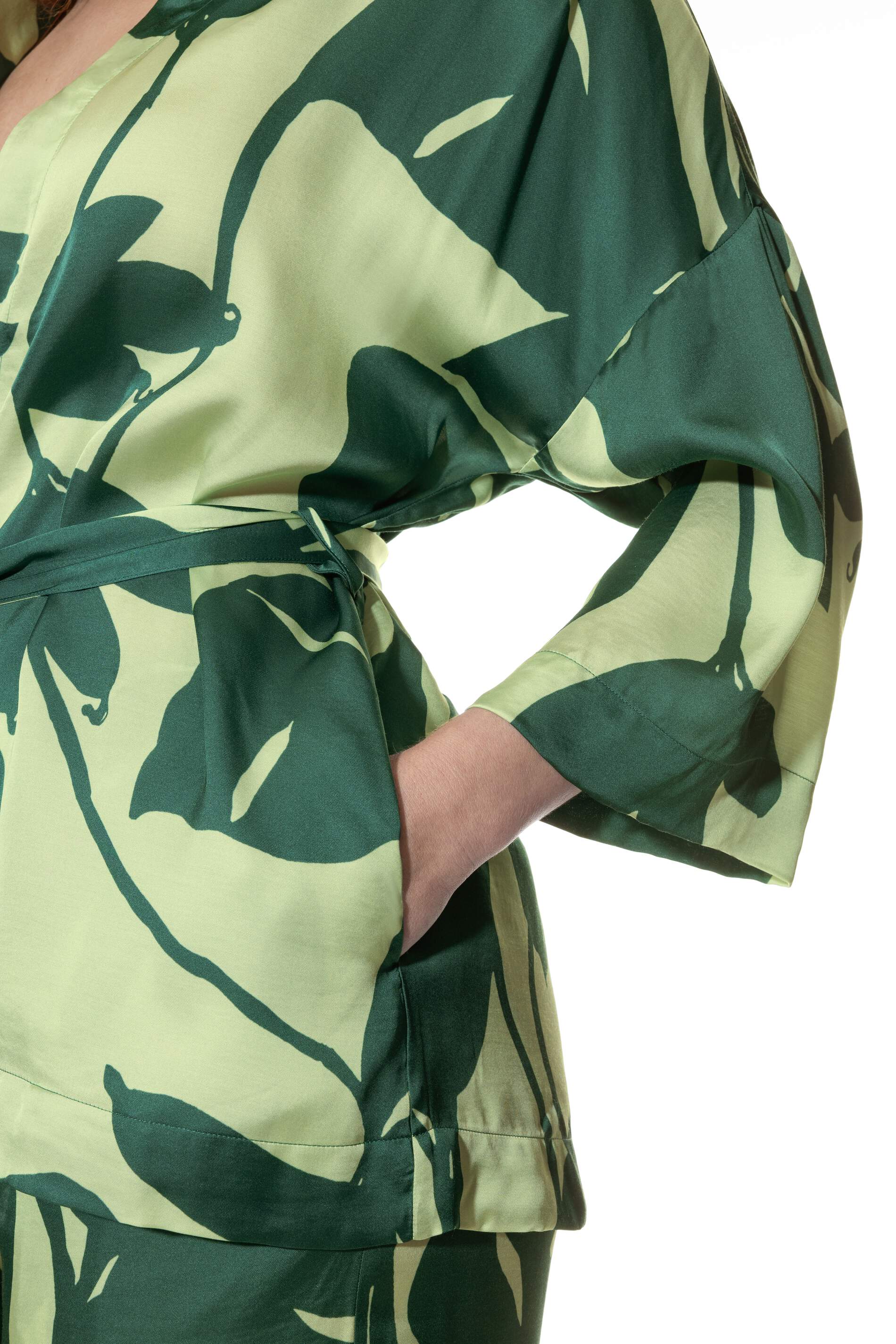 Kurz-Kimono<br>Serie Tropical Leaves