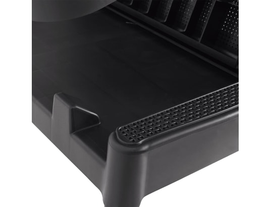 VIDAXL - Bain de soleil Chaise longue avec coussin anthracite 186x60x29 cm pp