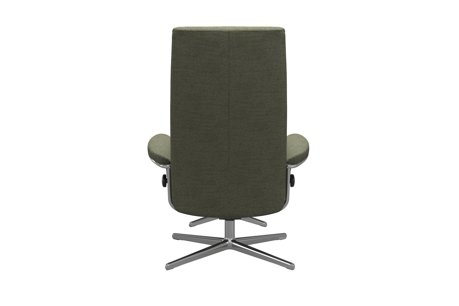 London lenestol m/krakk Tekstil Jasmine Dark Green - Cross - Chrome