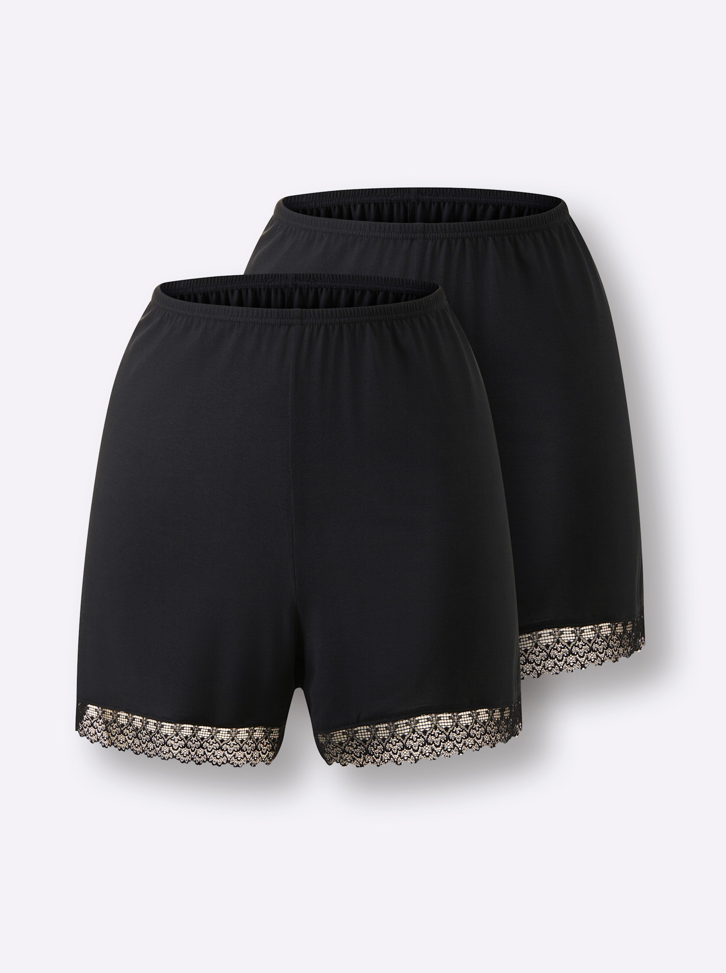 wäschepur Shorts in schwarz