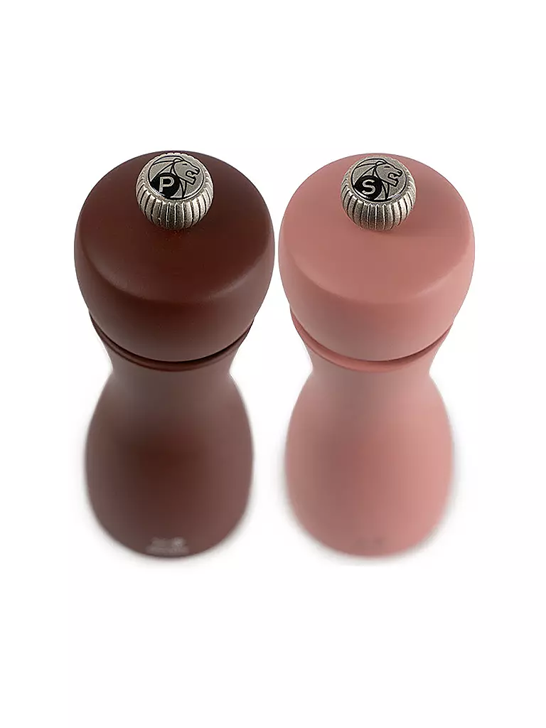 PEUGEOT Pfeffer- und Salzmühle Set TAHITI ERDE 2-tlg. 15cm Buche / Hell- und Dunkelbraun braun
