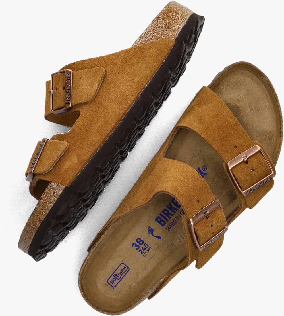 BIRKENSTOCK cognac birkenstock slippers arizona sue