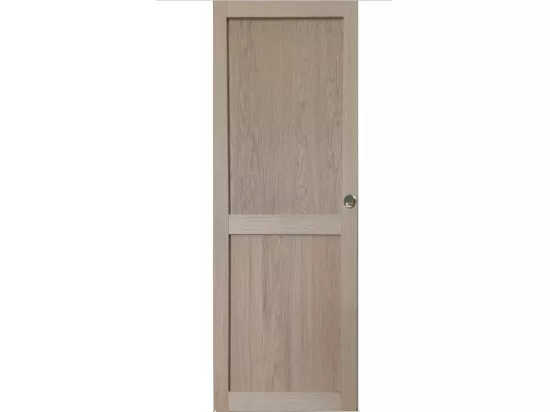 Porte Coulissante Atelier 2 Panneaux Chene H204 X L83 Et 2 Coquilles Gd Menuiseries