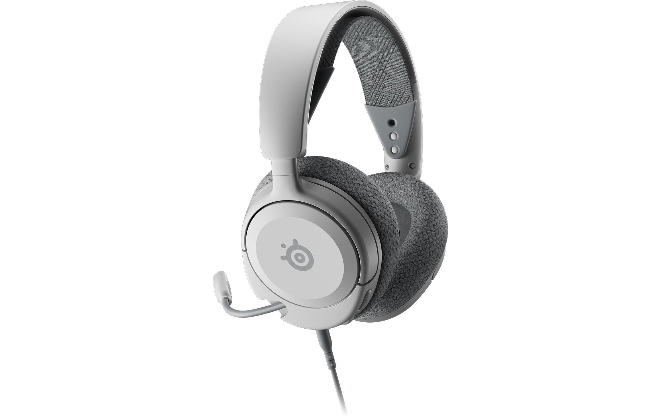 Headset Arctis Nova 1P WeissSteelseries Arctis Nova 1P kabelgebundene Gaming-Kopfhörer mit Kopfband, Weiss