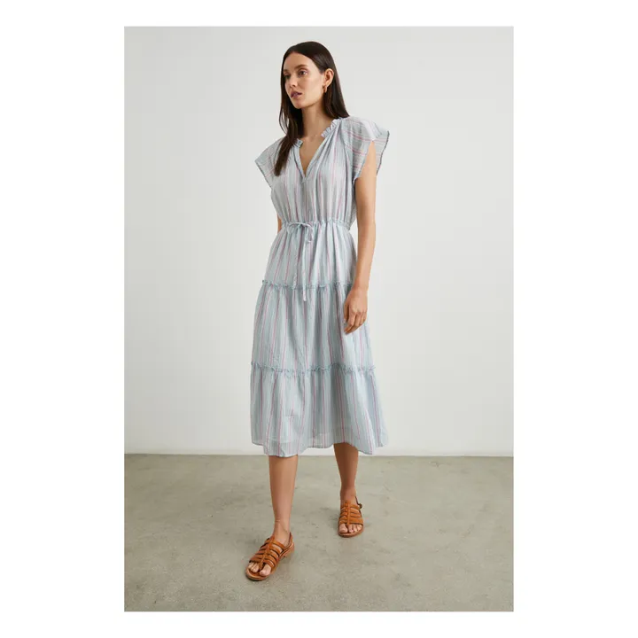Rails Robe Juni Rayures | Bleu ciel