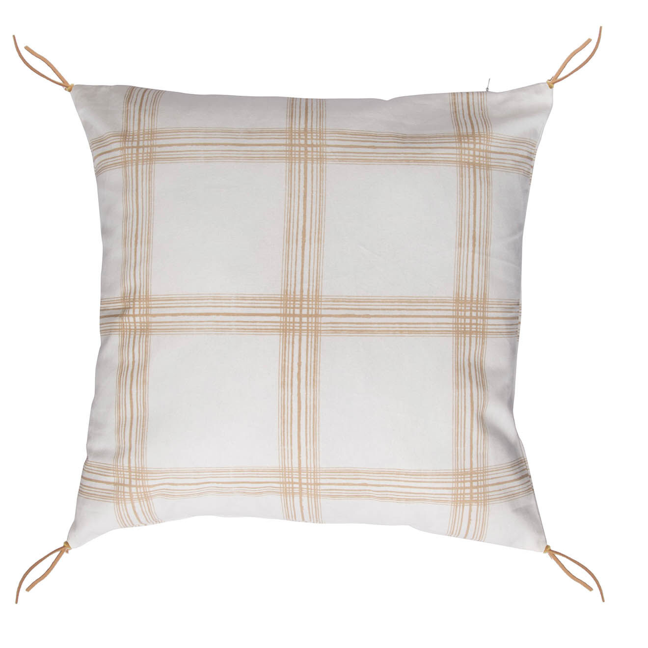 Febronie Housse de coussin Madras sable - 50x50 cm