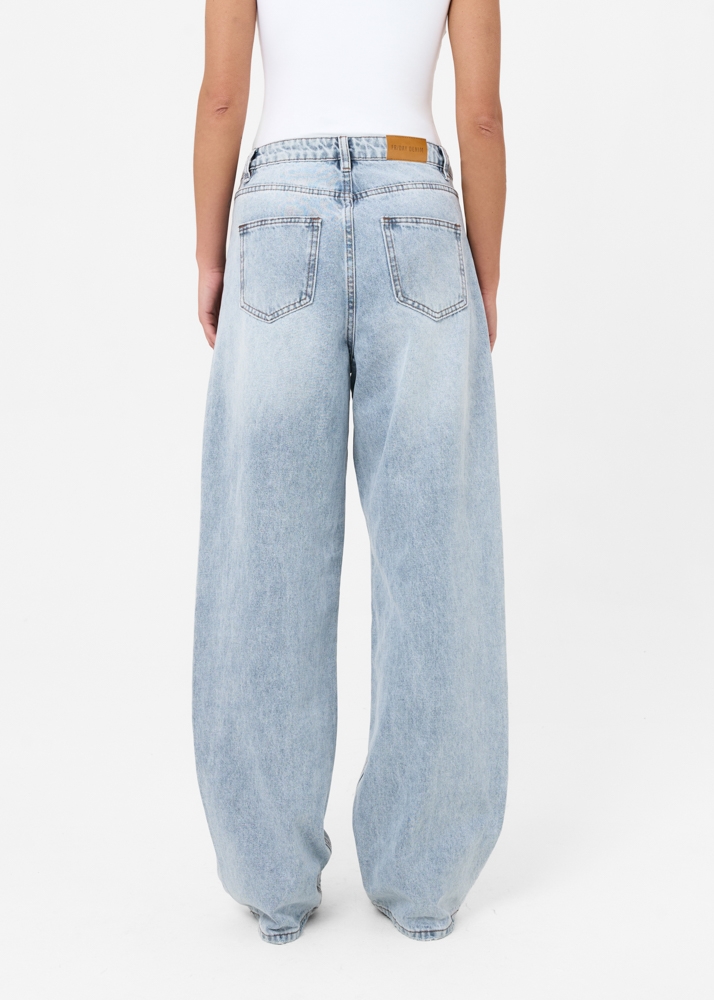 Loose fit jeans sky blauw