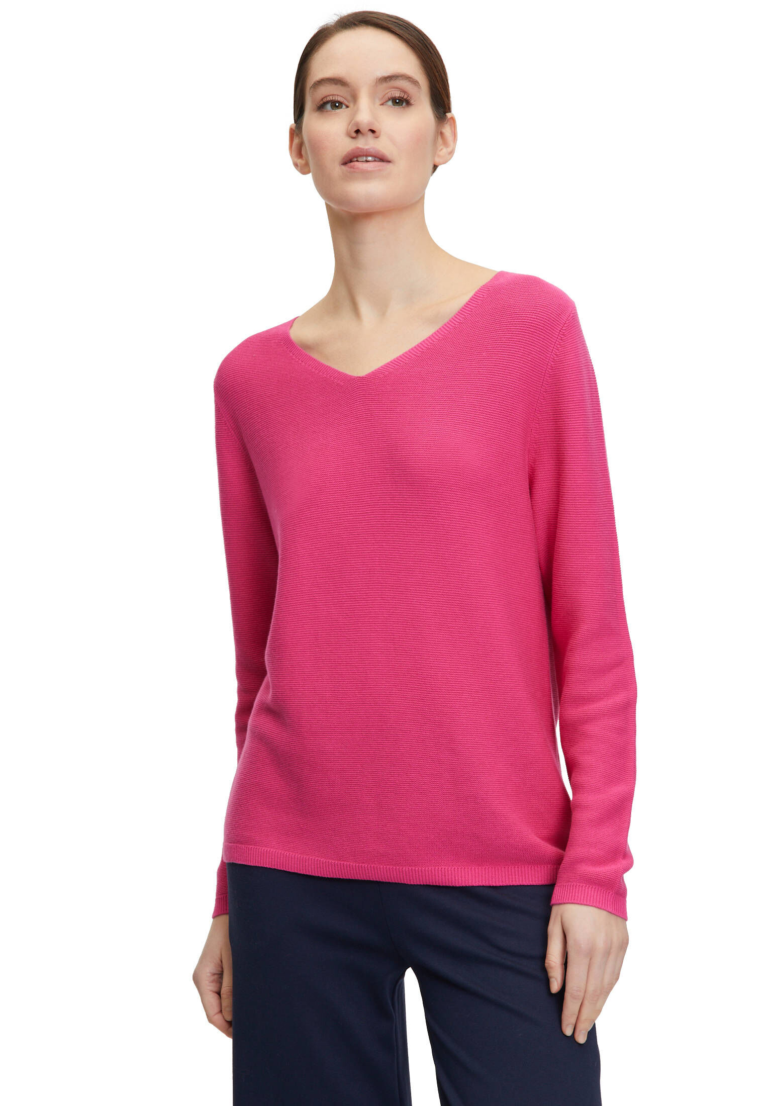 Cartoon| Damen Strickpullover mit V-Ausschnitt