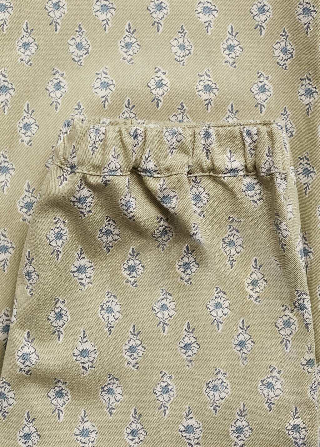 Mango Kids wide leg casual broek groen