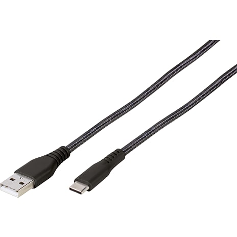 Vivanco Longlife USB-C/-A 2.0 kabel 2,5 m - sort
