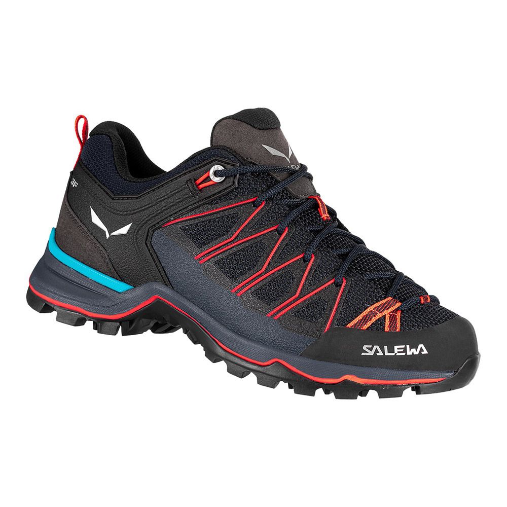 Salewa MTN TRAINER LITE - Chaussures randonné Femme premium navy/fluo coral