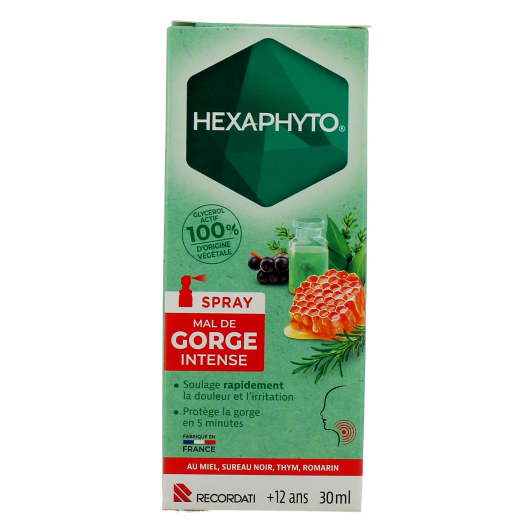 Hexaphyto spray mal de gorge intense - Soulage et protège en 5 minutes