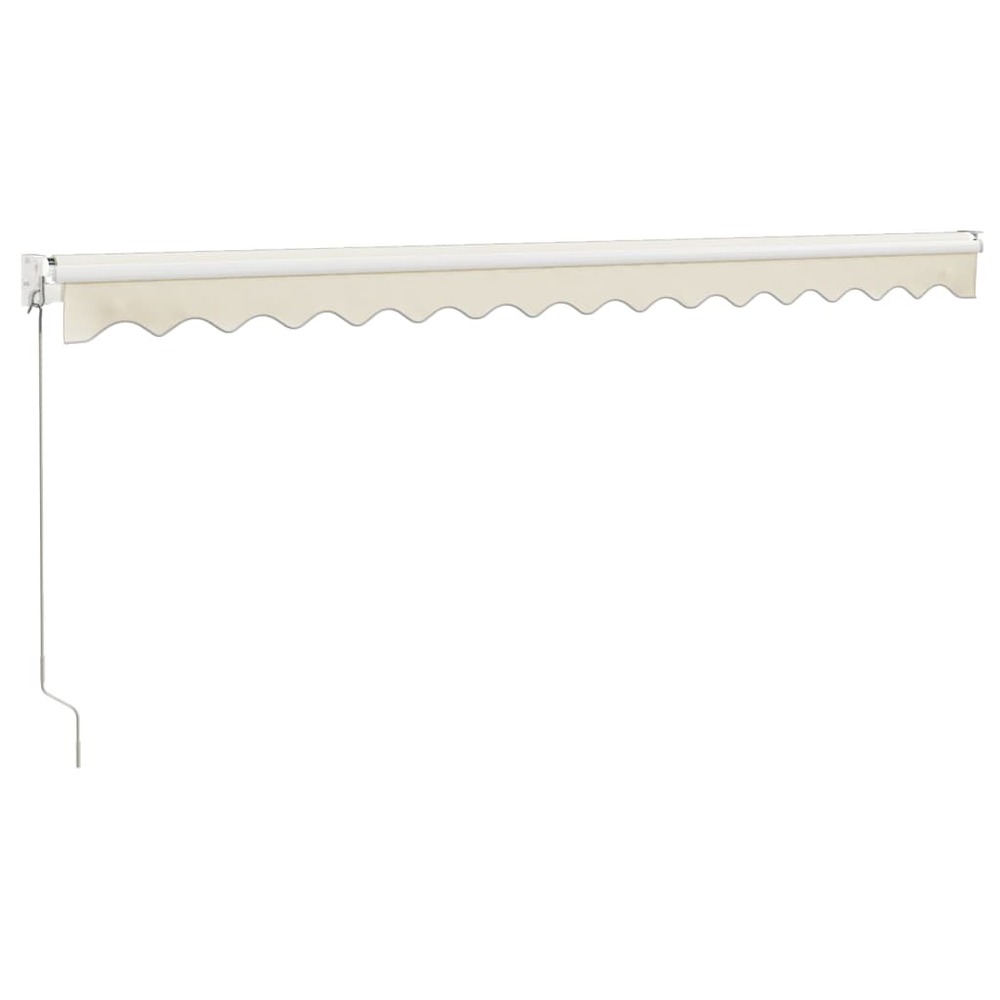 Auvent rétractable crème 4x3 m tissu et aluminium