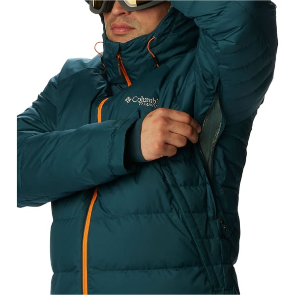 Veste de ski COLUMBIA ROARING FORK DOWN JACKET NIGHT WAVE/BRIGHT ORANGE POPS