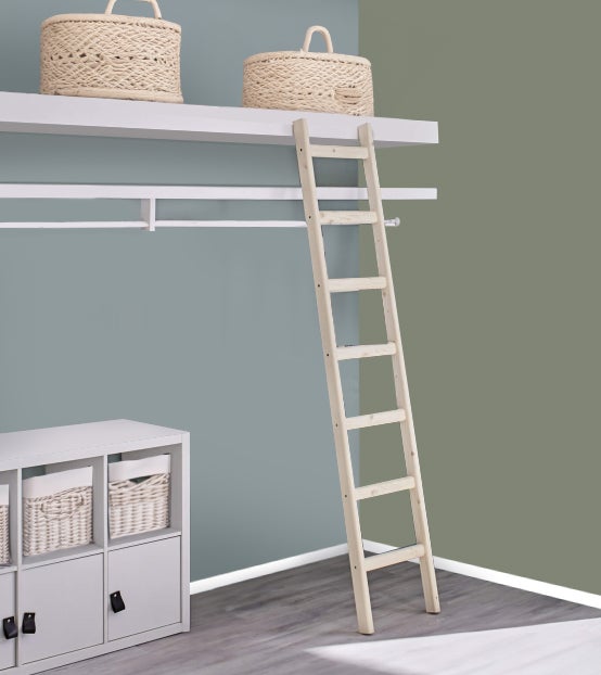 HANDYSTAIRS Houten Ladder “StepUp1” – Ladder van grenenhout met 7 treden tot 200 cm – 40 cm breed