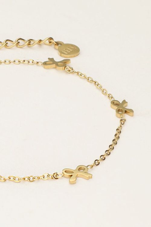 Minimalistische armband met mini strikjes