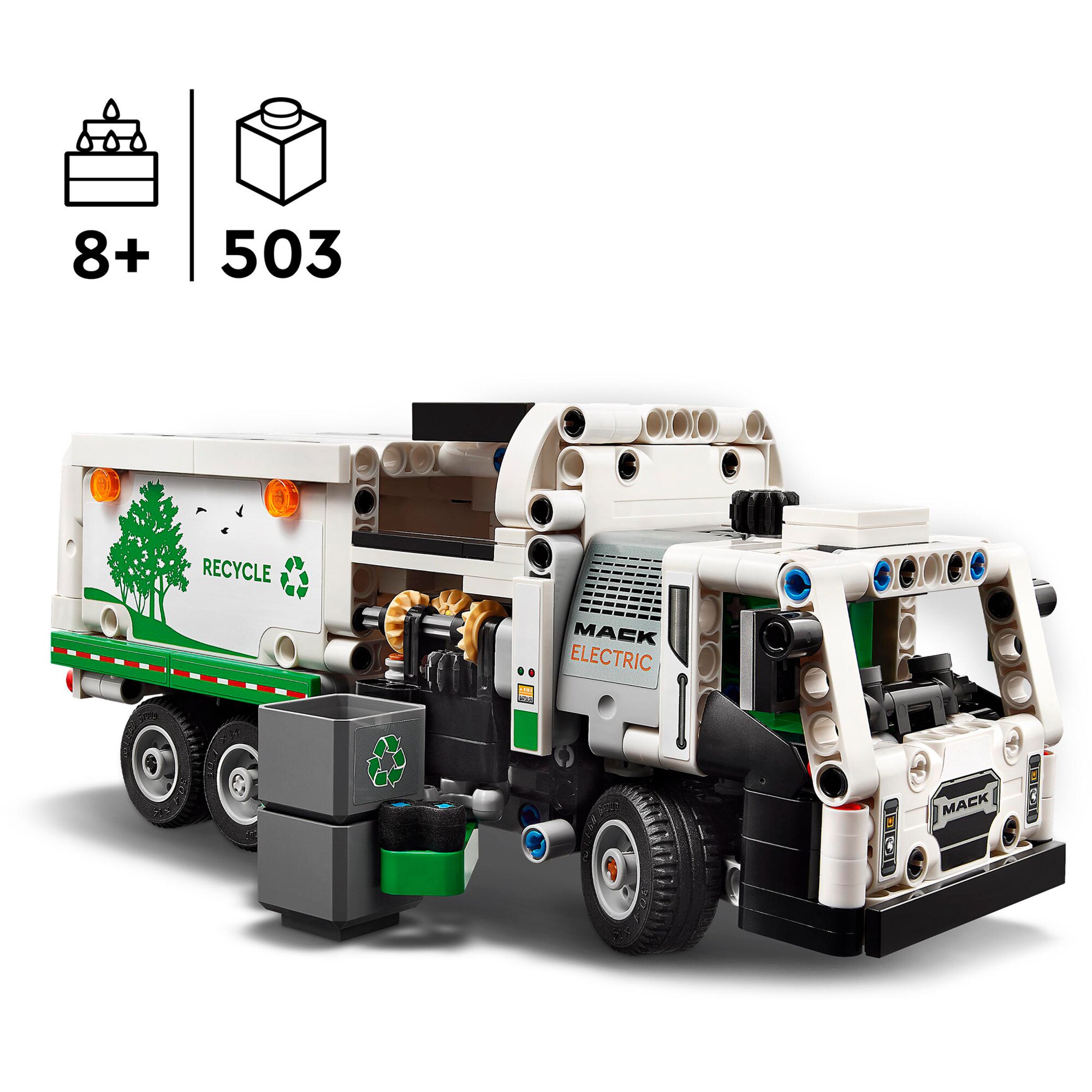 LEGO Konstruktionsspielzeug Technic Mack LR Electric Müllwagen
