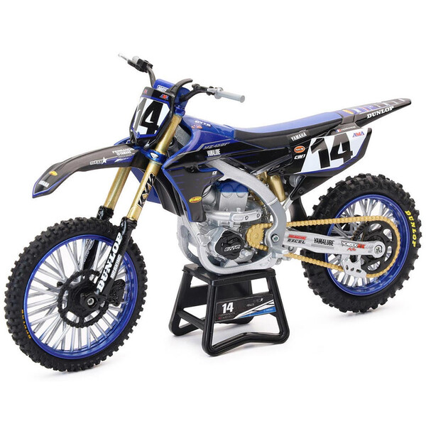 New Ray - Maquette moto 1/12 Yamaha 450 YZF D. Ferrandis Bleu / Noir / Or
