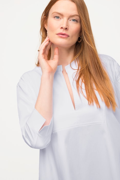 Kleid, A-Linie, Taschen, Tunika-Ausschnitt, 3/4-Arm
