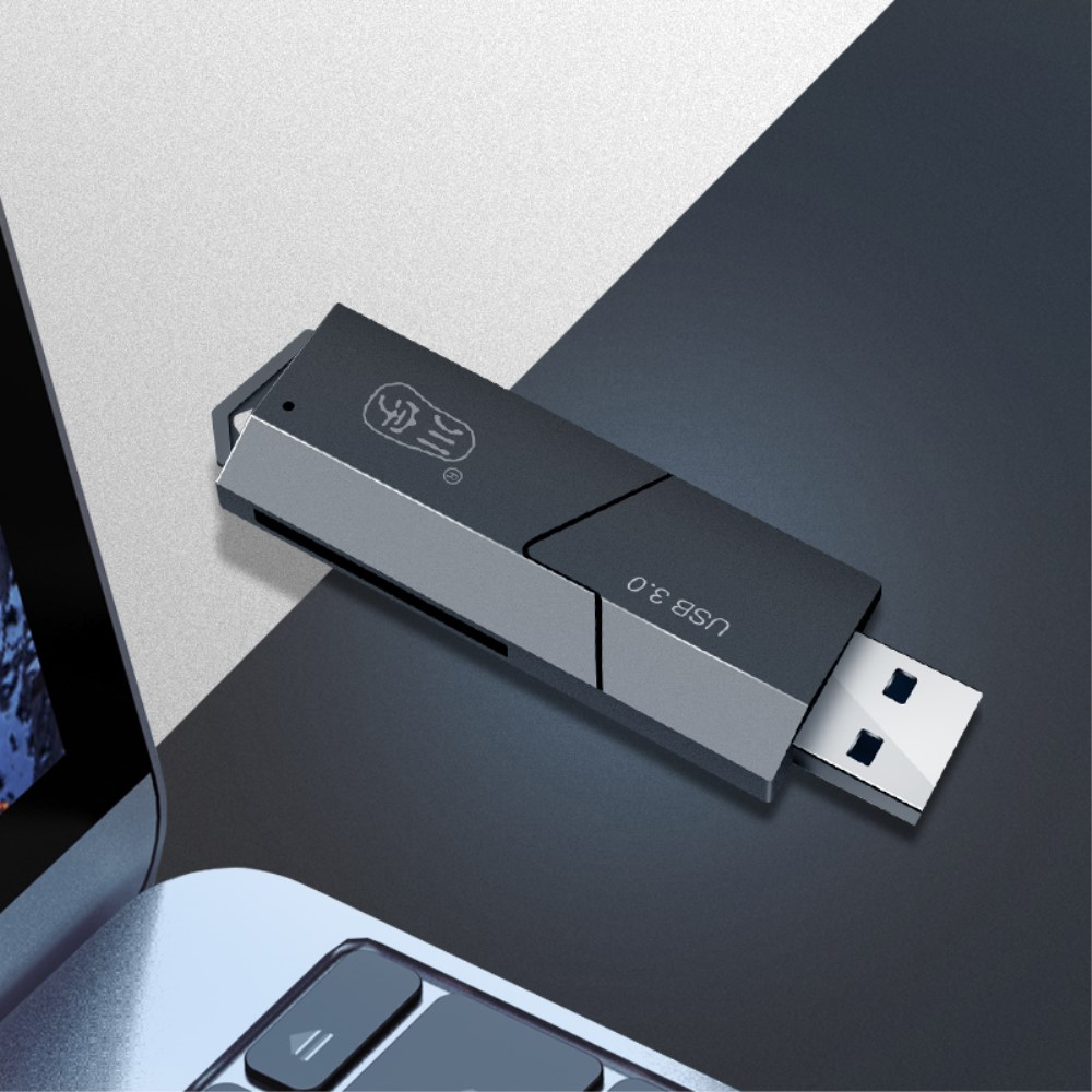 USB 3.1 Kartenlesegerät Card Reader für SD und Micro SD Speicherkarten - Schwarz