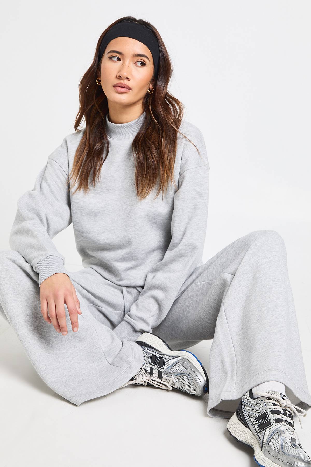 boohoo Survêtement Sweat à Col Allongé