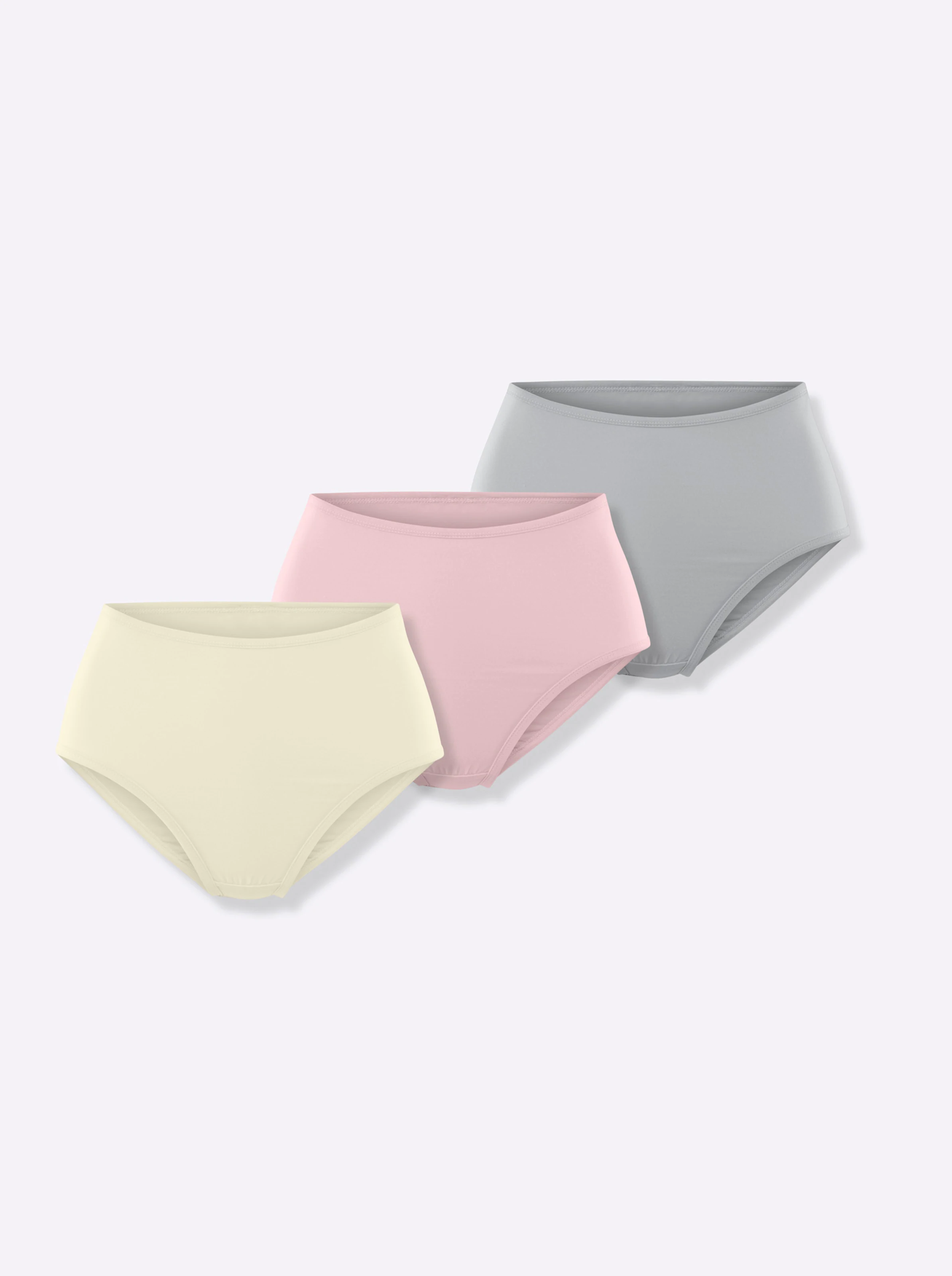 wäschepur Taillenslip in silberfarben + rosé + champagner