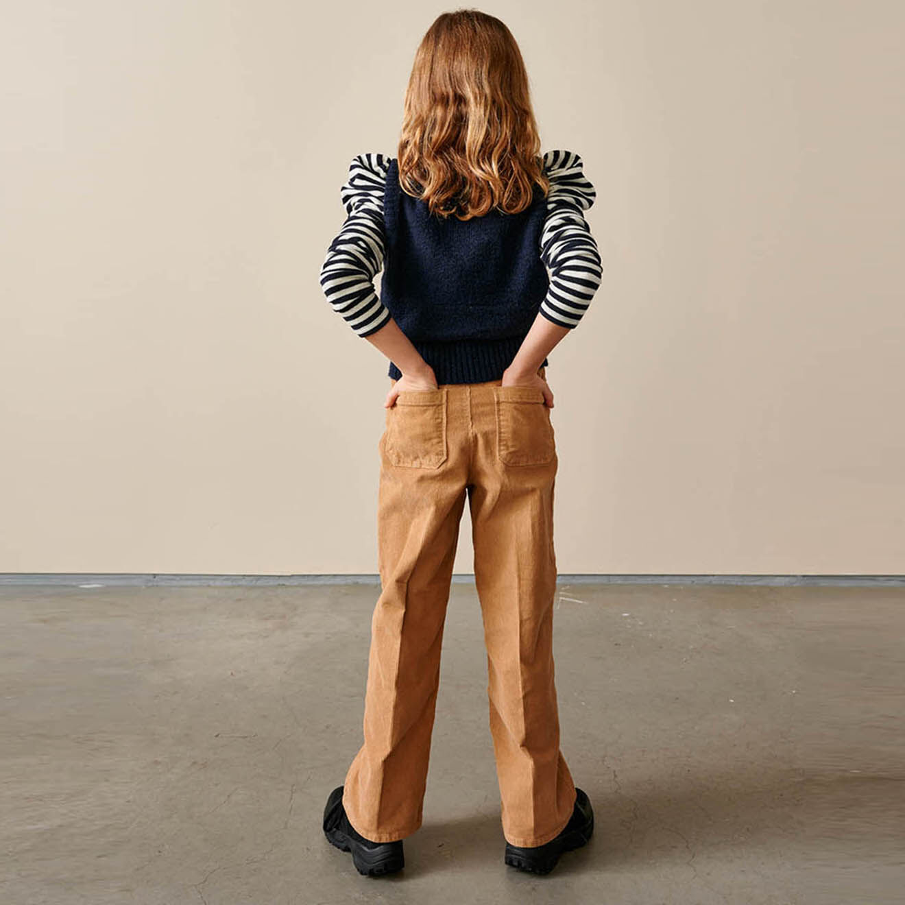 Bellerose Pantalon Pepy en Velours de coton côtelé biscuit