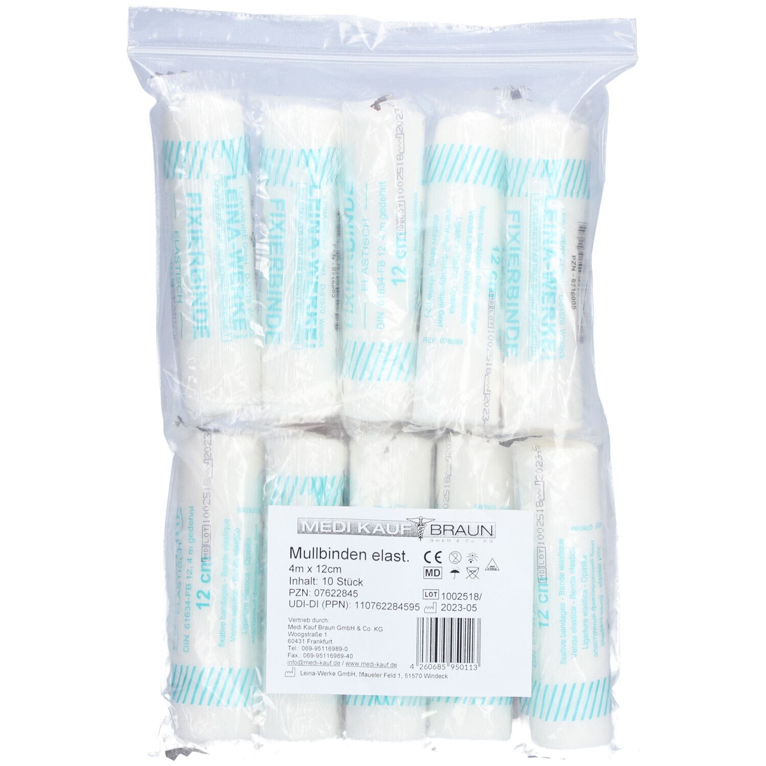 MULLBINDEN elastisch 12 cm x 4 m
