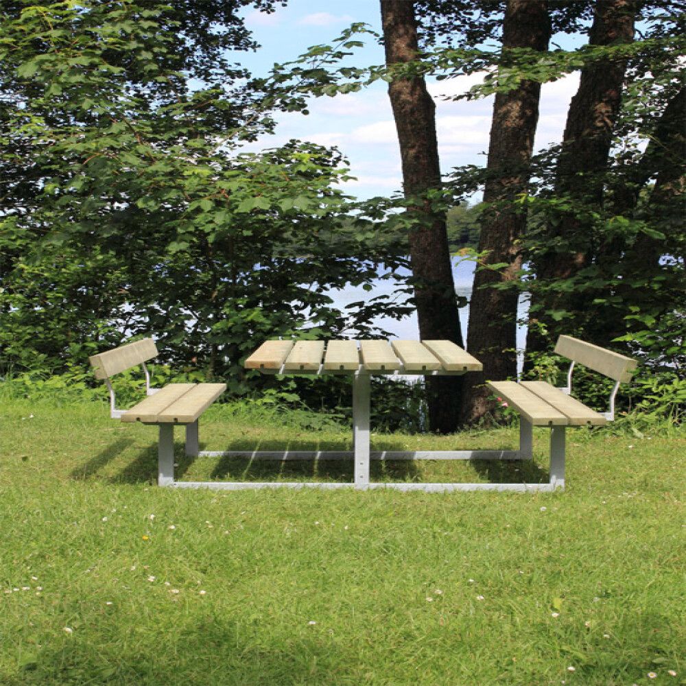 BENKESETT PLUS BORD/BENKER MED 2 RYGGSTØTTER 177CM