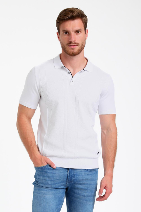 Gabbiano ecru heren polo