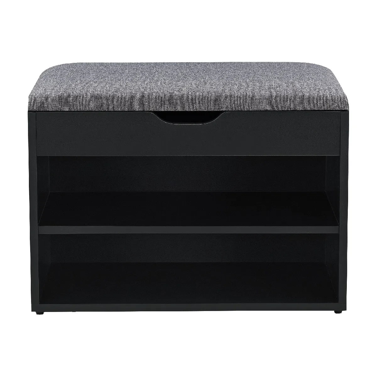 Helloshop26 Banc à chaussures - Noir/Gris