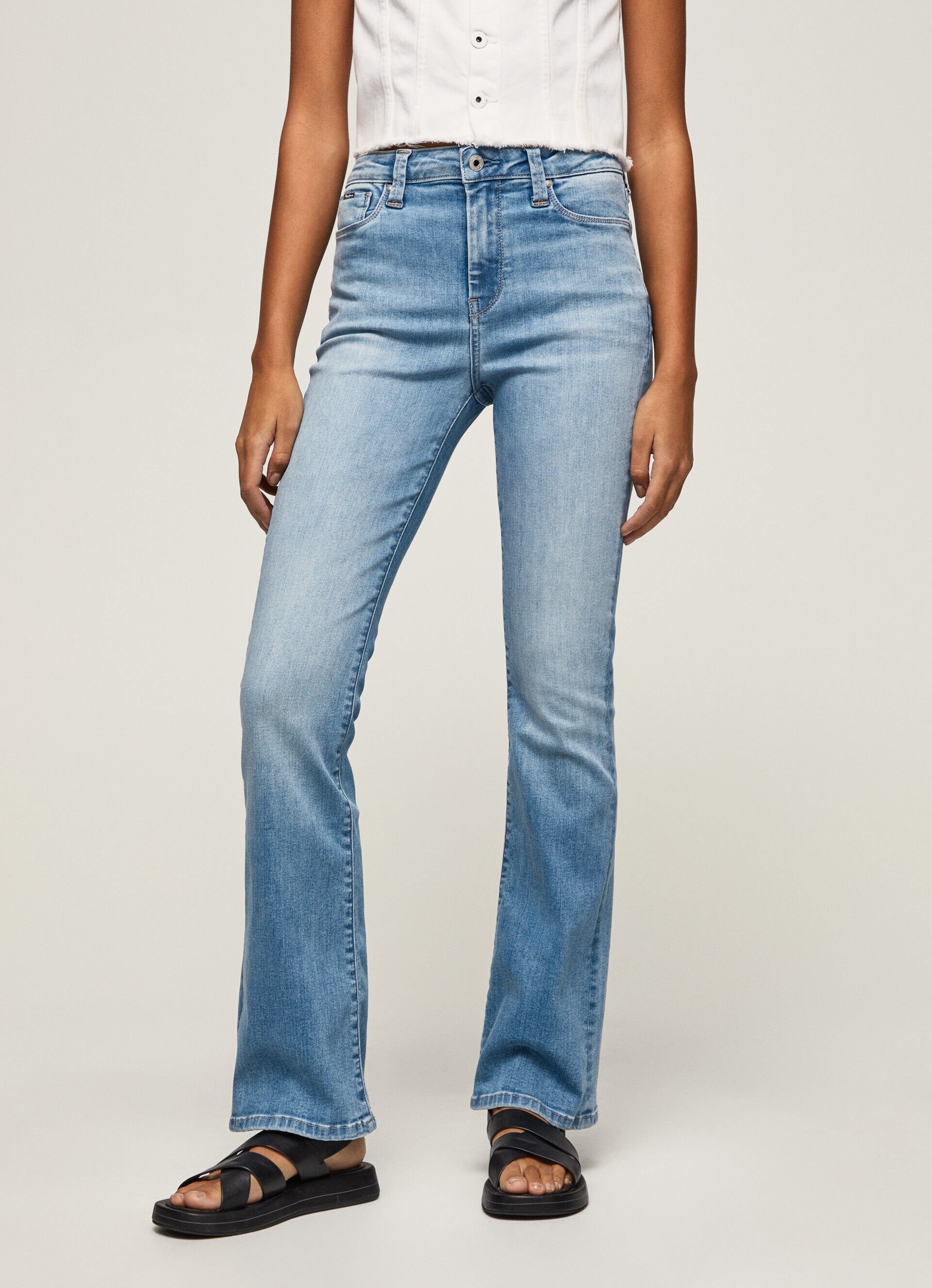 Calça jeans Jean Dion Fit Flare de cintura alta - jeans