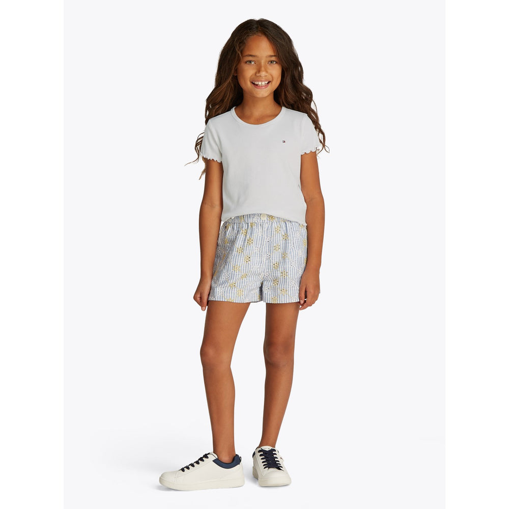 Køb Tommy Hilfiger White Essential Rib Top SS
