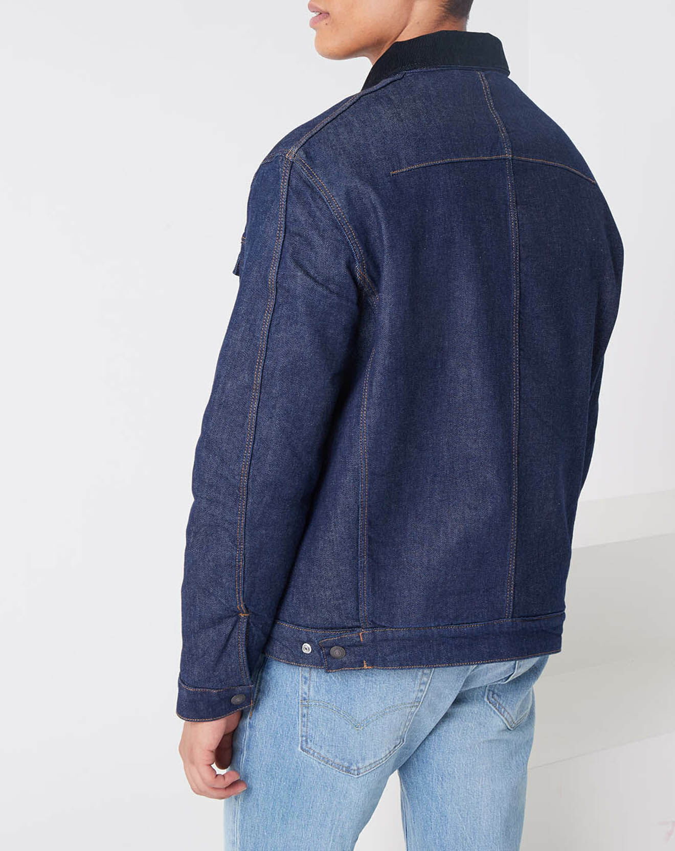 Levi's® Veste en Jean fourrée Sherpa Trucker bleu brut