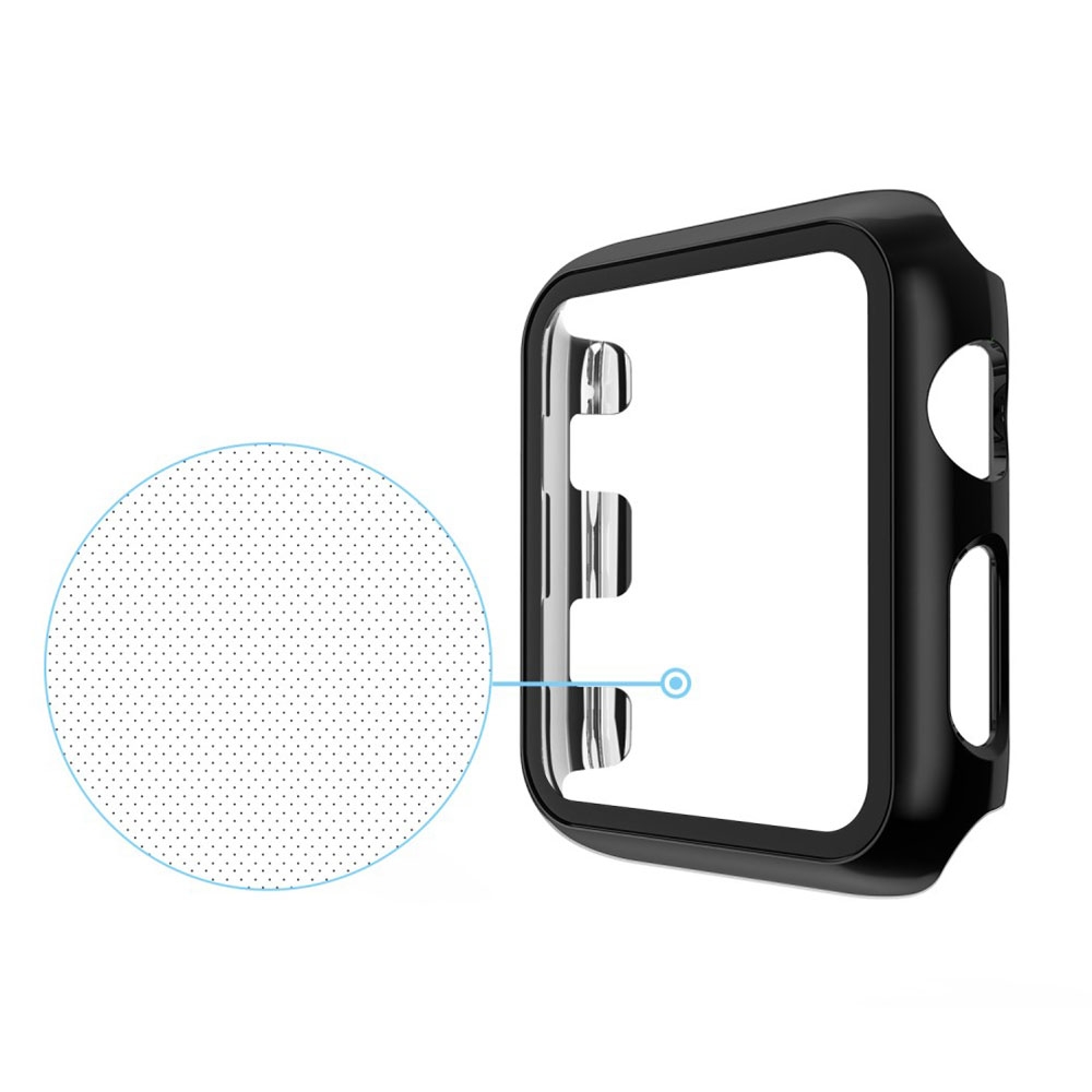 Apple Watch Series (38 mm) Hardcase Bumper   Display Schutzfolie - Schwarz