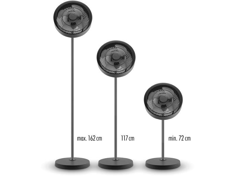 Trisa Standventilator Ambiance Anthrazit Standventilator mit Licht