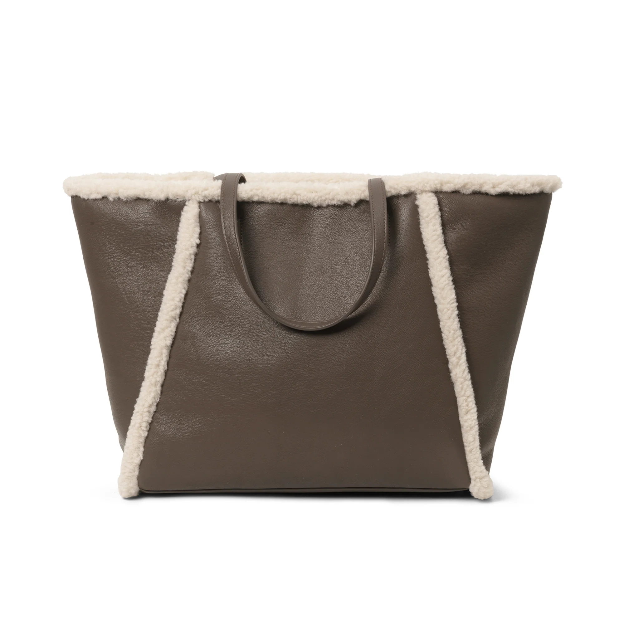 DAY ET  Faux Shearling shopper - Major Brown