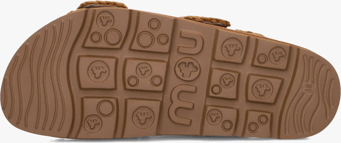 cognac mou slippers low bio sandal 2buckles monoch