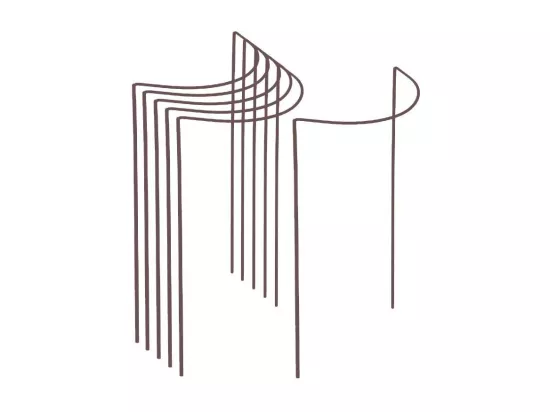 Support à plantes demi-cercle en acier 40 x 75 cm